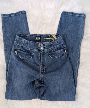 Anthropologie Maeve Bombshell Slim Straight Denim Jeans Size 27